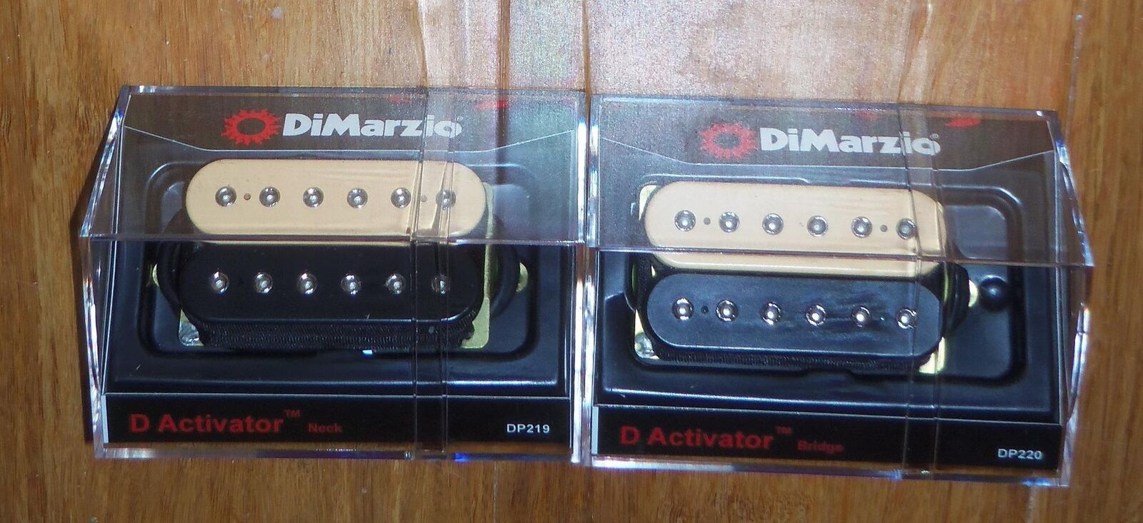 DiMarzio® D Activator Bridge/Neck Humbucker Set~Reg Spaced~Zebra